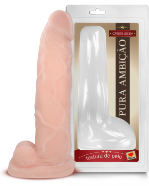 Prótese Maciça Com Escroto Cyberskin 27 X 6cm Sexy Fantasy 400