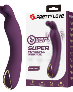 Vibrador Ponto G em formato de coelho com 10 modos de vibração - DJ RABBIT - SUPER POWERFUL VIBRATION - EXTREME SERIES - PRETTY LOVE PG208