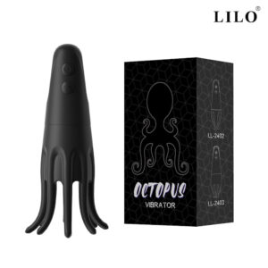 Vibrador Polvo 2 em 1 com 10 modos de vibração e 6 modos de choque - LILO VB207