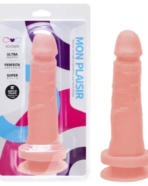 Prótese Maciça Com Ventosa 17 X 3,5Cm Soulsex