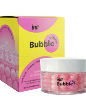 Bubble Vibes Produto 3 em 1, Com Esferas de Ativação e Aroma de Chiclete – 120g Intt