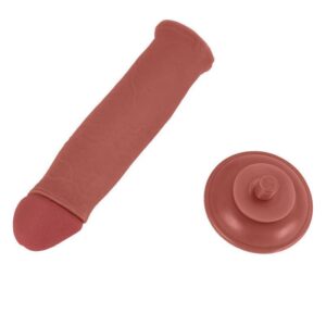 Prótese Peniana Articulada - Sem Vibro - Com Dupla Camada de Pele e Ventosa Removível - 20cm total YSDR408