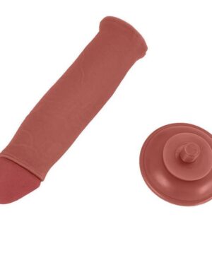 Prótese Peniana Articulada - Sem Vibro - Com Dupla Camada de Pele e Ventosa Removível - 20cm total YSDR408