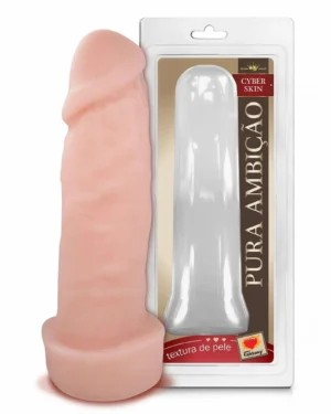 Prótese Em Cyberskin Com Vibro 18 X 6Cm Linha Pura Ambição Sexy Fantasy 405