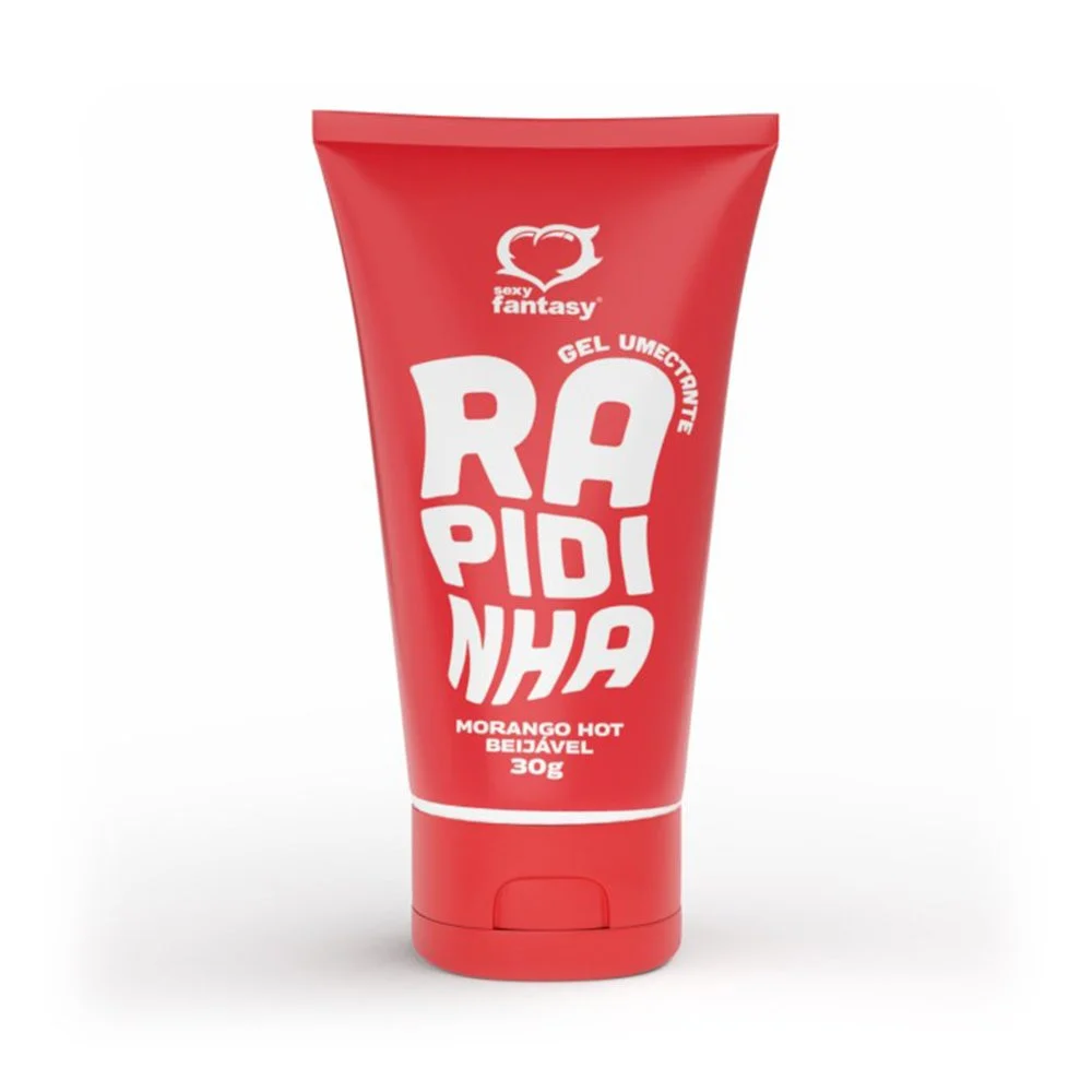 Rapidinha Gel Lubrificante Beijável Morango Hot 30g Sexy Fantasy 4031
