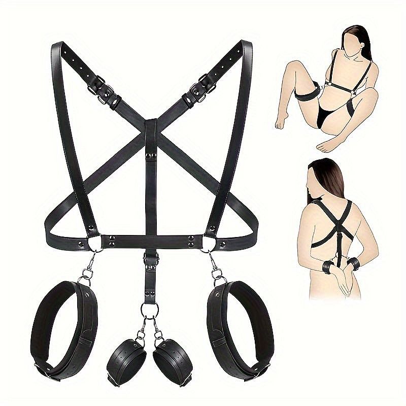 Fetiche Harness de Couro com Algemas - SI