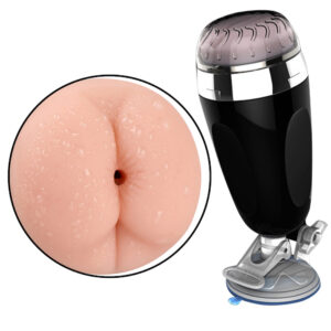 Masturbador masculino. Com formato de lanterna. Cyberskin com ventosa-X5 CUP, em formato de ânus - MA036A