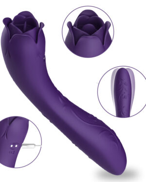 Vibrador de Ponto G Duplo com 9 Modos de Vibração e 9 Modos de Estimulação – USK VB222